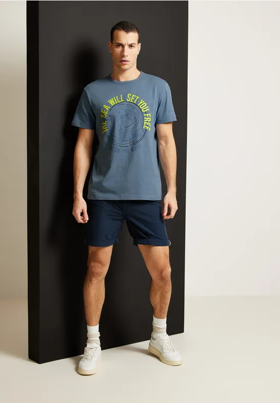 Street One MEN Slub T-shirt met print